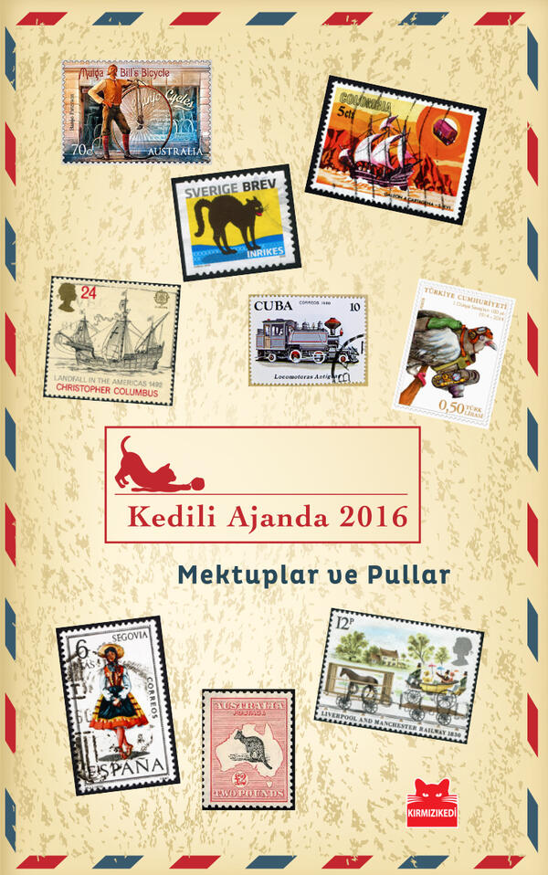 Kedili Ajanda 2016 - Mektuplar ve Pullar